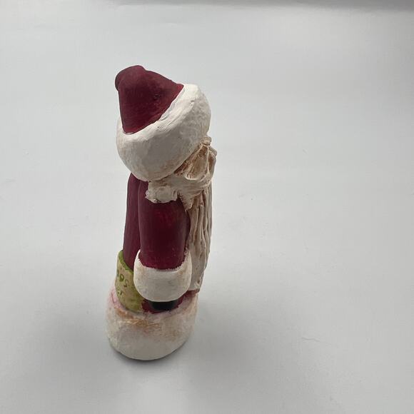 Vintage 1996 Handmade Polymer Clay Santa Claus Figure Decor Primitive 4 Inch - Picture 3 of 7